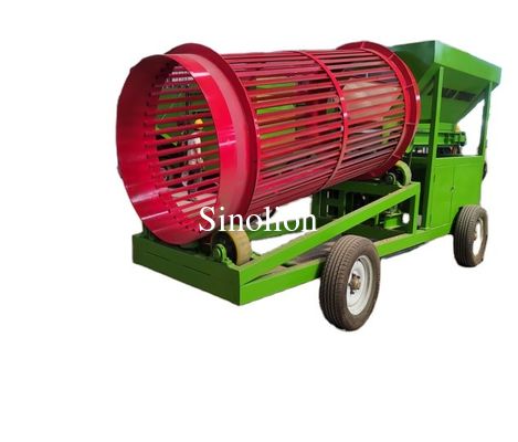 calidad  Large Feed Hopper Rotary Type Biomass Wood Waste Chips Trommel Screen Equipment for Optimal Throughput Fábrica
