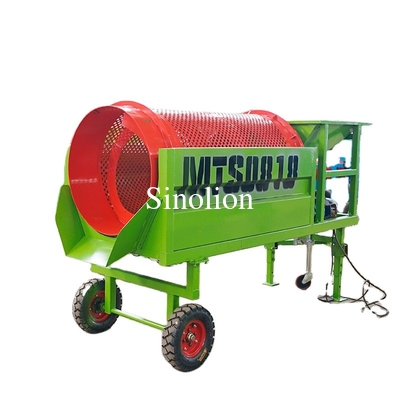 Equipos de pantalla de trompa de pequeña capacidad para el procesamiento de compost para fertilizantes agrícolas y arena