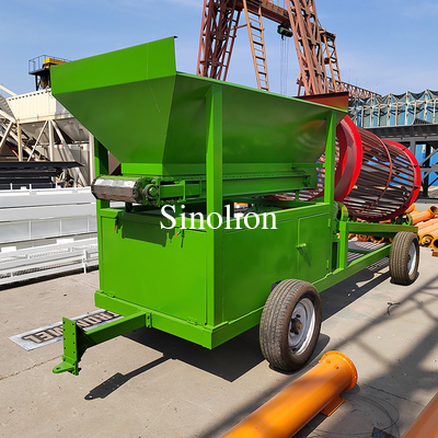 2.4kw-50kw Mobile sin eje de aserrín Roller Trommel pantalla en Zhengzhou Sinolion