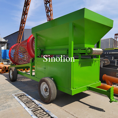 2.4kw-50kw Mobile sin eje de aserrín Roller Trommel pantalla en Zhengzhou Sinolion