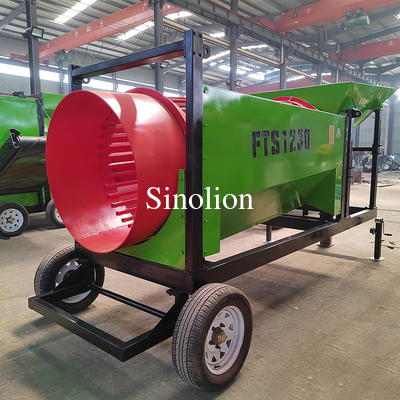 Zhengzhou Sinolion Mobile Carbon Sawdust Leña rodante de leña trampolín vibratorio