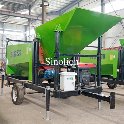 Zhengzhou Sinolion Mobile Carbon Sawdust Leña rodante de leña trampolín vibratorio