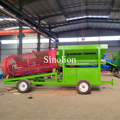 Zhengzhou Sinolion Mobile Carbon Sawdust Leña rodante de leña trampolín vibratorio