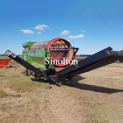 Zhengzhou Sinolion Mobile Trommel Rotating Twin Double Screens Drum Sieving Machine para la fabricación de residuos y residuos
