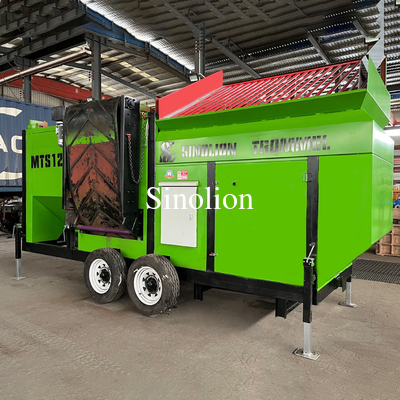 Tamaño de malla competitivo 2-80MM Trommel Screen con transportador para un bajo consumo eléctrico