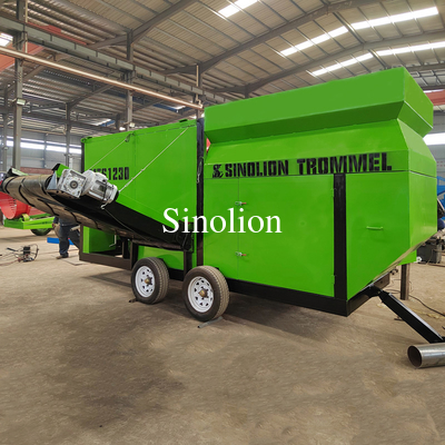 Tamaño de malla competitivo 2-80MM Trommel Screen con transportador para un bajo consumo eléctrico