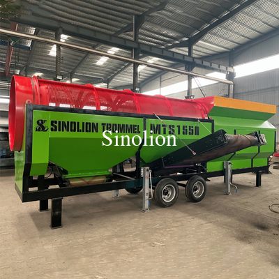 Sifador de pantalla de compost portátil para el procesamiento de fertilizantes orgánicos