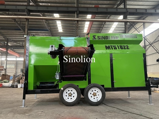 Color verde máquina de tamizado de tambor de suelo superior portátil con personalizado aceptable