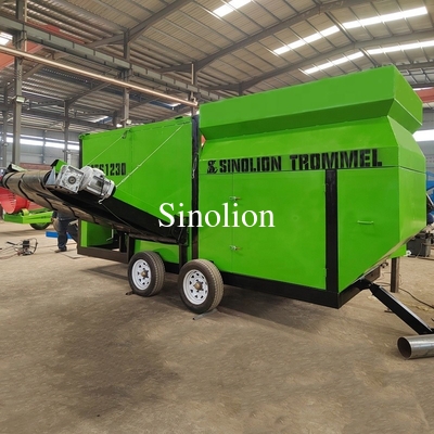 Trommel de compost móvil para obras de construcción Solución asequible de selección de arena