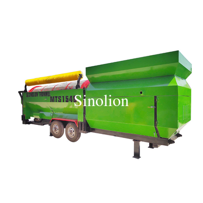 Escrima circular de tambor de arena móvil para compostaje de la planta de cribado de tambor móvil 6200 KG