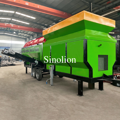 2900 KG Planta circular móvil de cribado de tambor para la máquina de cribado de suelo recíproco