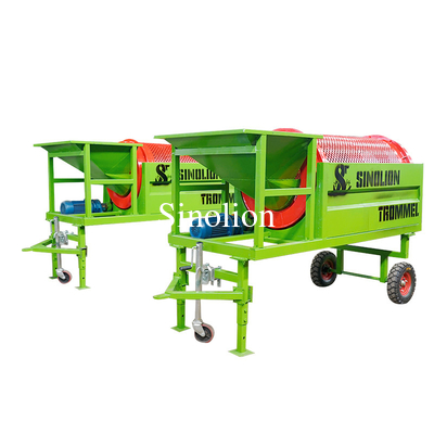 Equipo móvil de detección de suelo Trommel Compost Detector de suciedad negra 3.15*1.1*1.65m