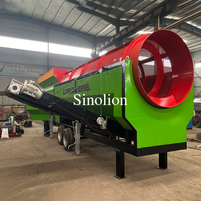 Diseño de la pantalla de tambor de suelo móvil 6200 KG Zhengzhou Sinolion Rocks Screeners
