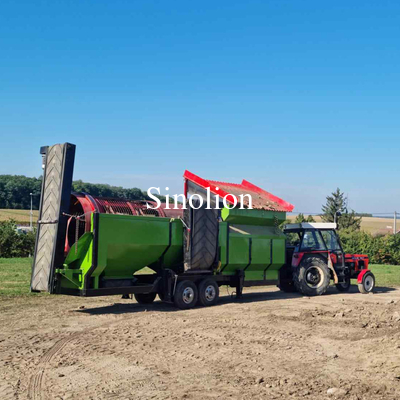 Diseño de la pantalla de tambor de suelo móvil 6200 KG Zhengzhou Sinolion Rocks Screeners