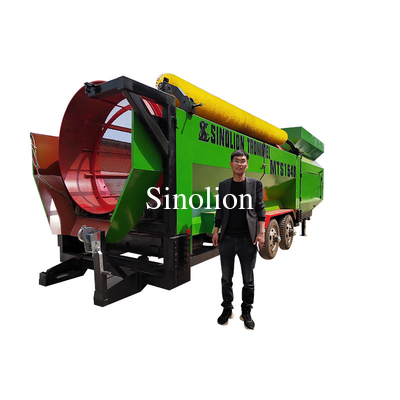 9.4*2.2*2.9 Tamaño Dispersor móvil de trombetas de suelo superior para la máquina de filtrado de piedra de compost