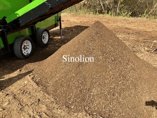 Sifador de compost móvil duradero con sistema de limpieza y cepillo de limpieza