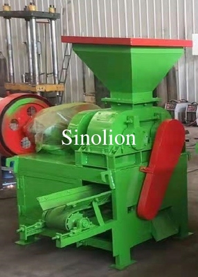 Máquina para hacer briquetas de carbón de forma ovalada redonda con dos rodillos de polvo de carbón